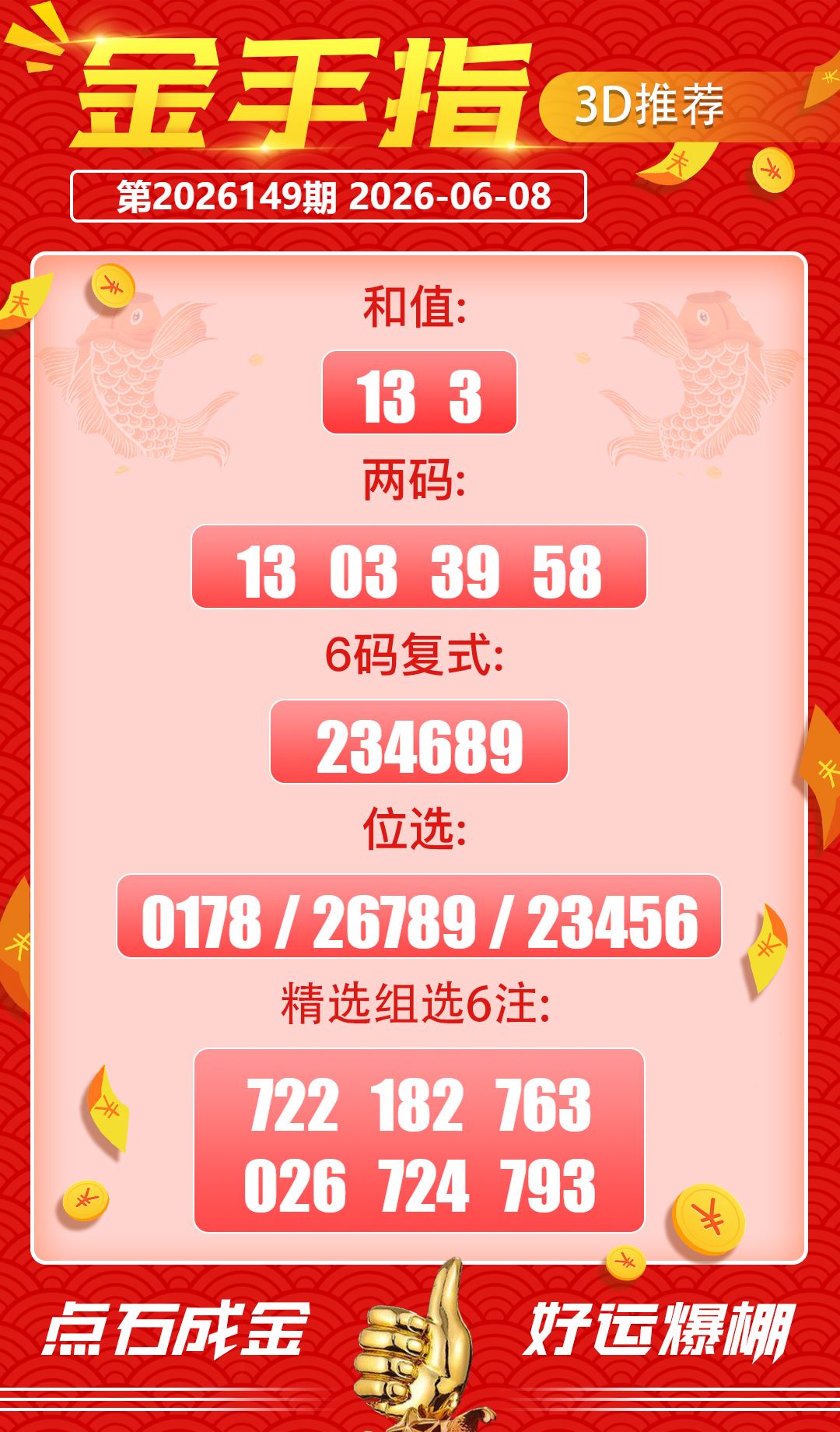 好运金手指 2026-06-08 推荐